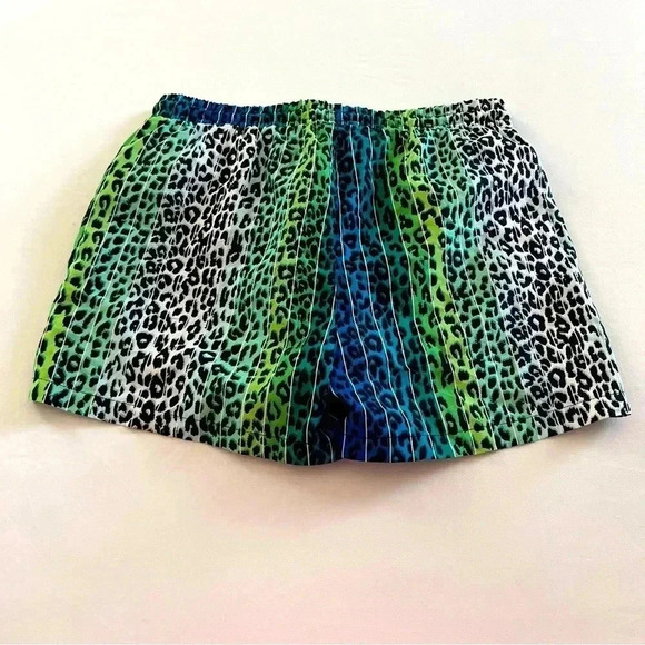 Vibrant Leopard Print Swim Trunks - Picture 2 of 4